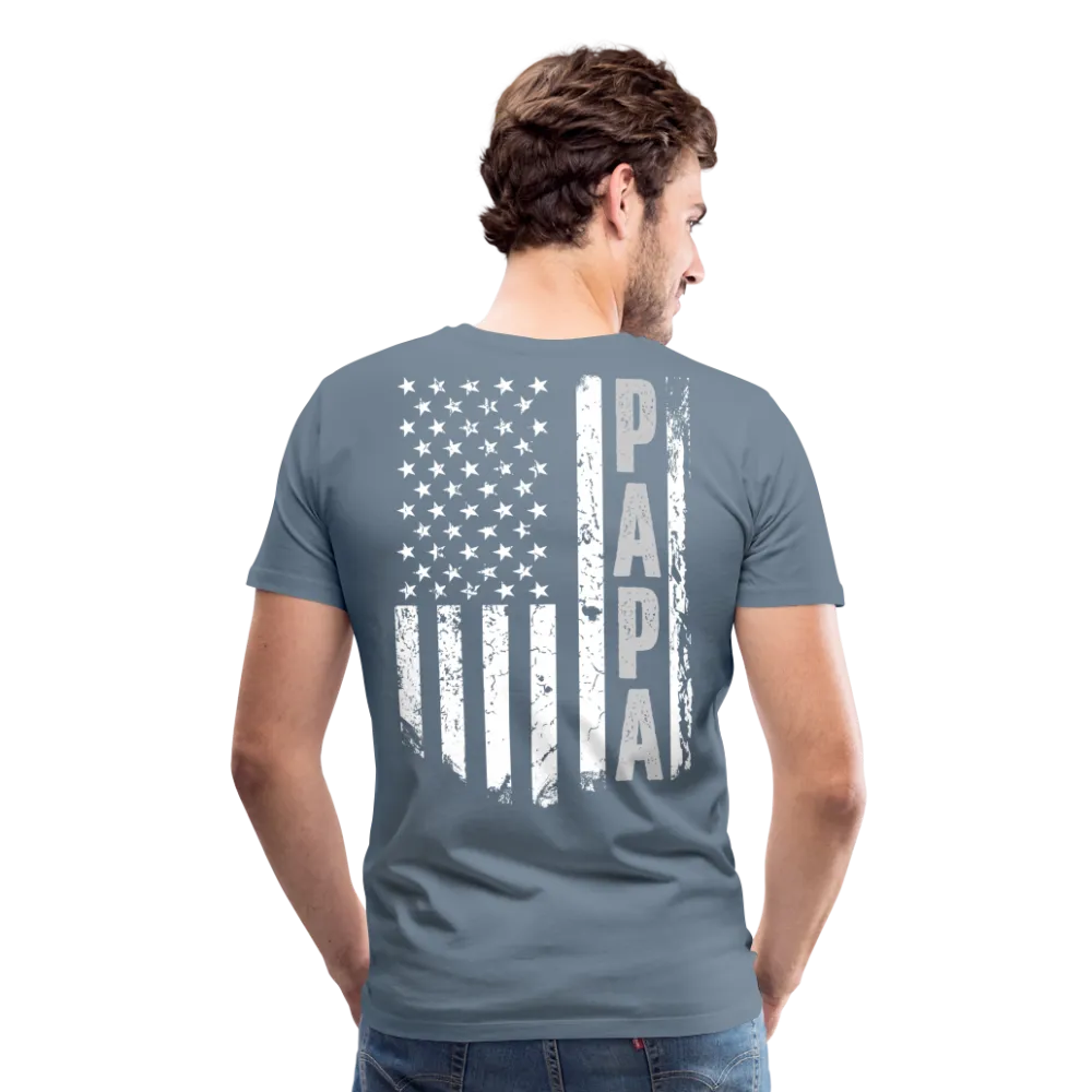 Papa American Flag Men's Premium T-Shirt (CK1902)