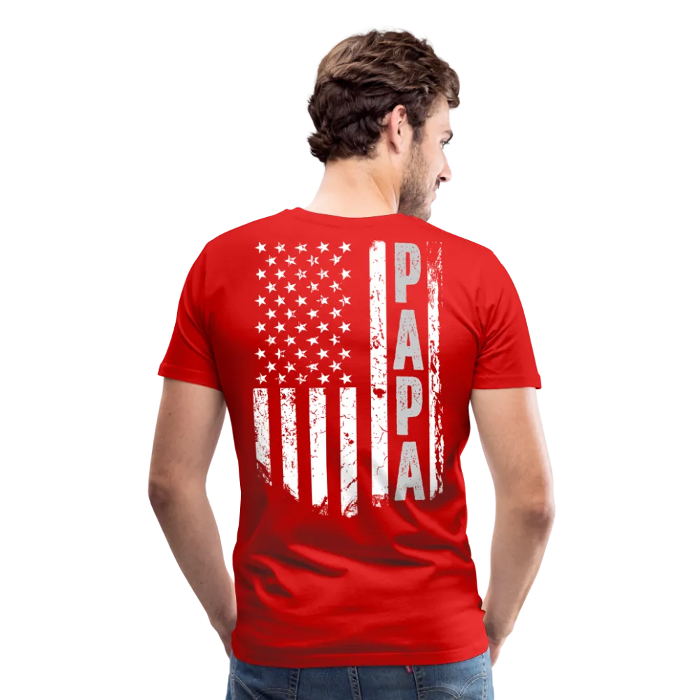 Papa American Flag Men's Premium T-Shirt (CK1902)