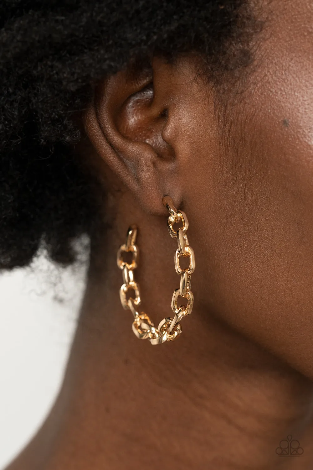 Paparazzi Stronger Together - Gold/Silver Hoop Earrings