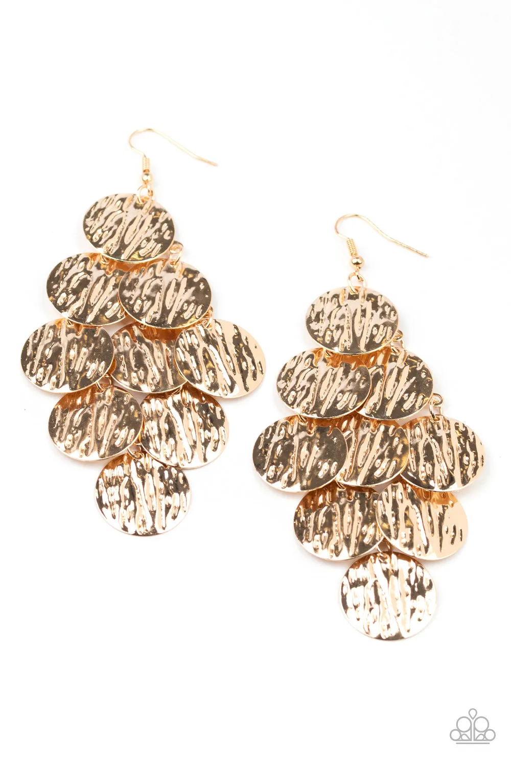 Paparazzi - Uptown Edge - Gold Earring
