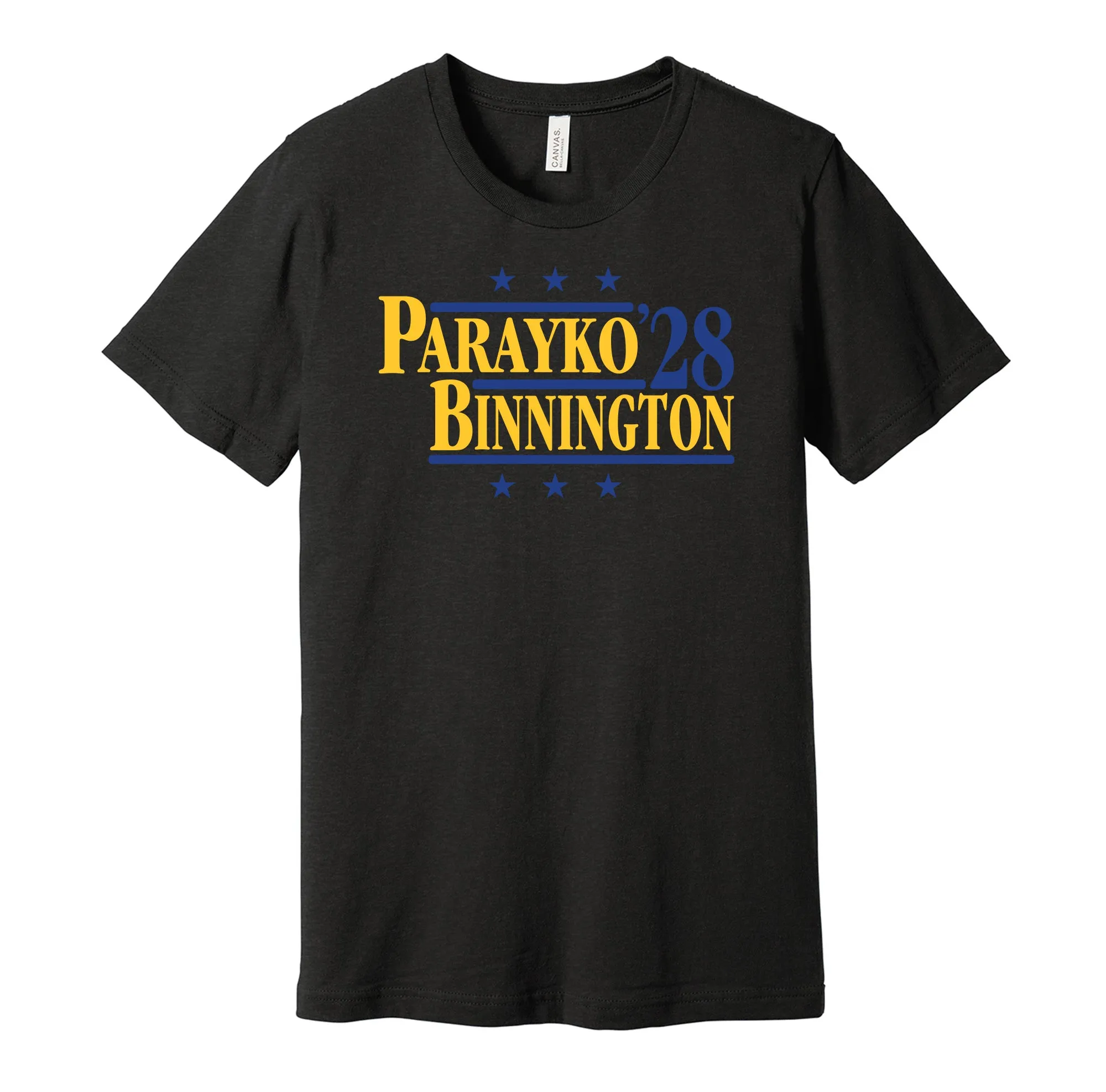 Parayko & Binnington '28 - St Louis Hockey Legends Political Campaign Parody T-Shirt - Hyper Than Hype Shirts