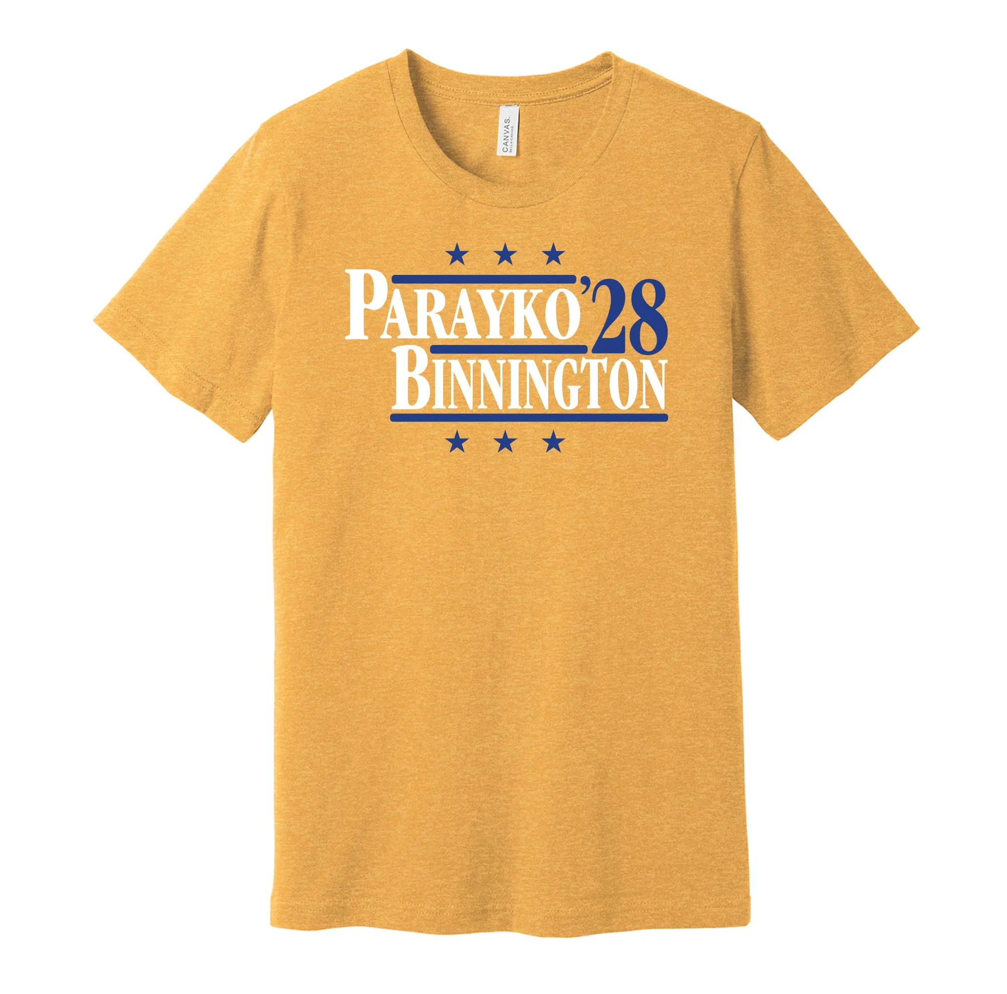Parayko & Binnington '28 - St Louis Hockey Legends Political Campaign Parody T-Shirt - Hyper Than Hype Shirts