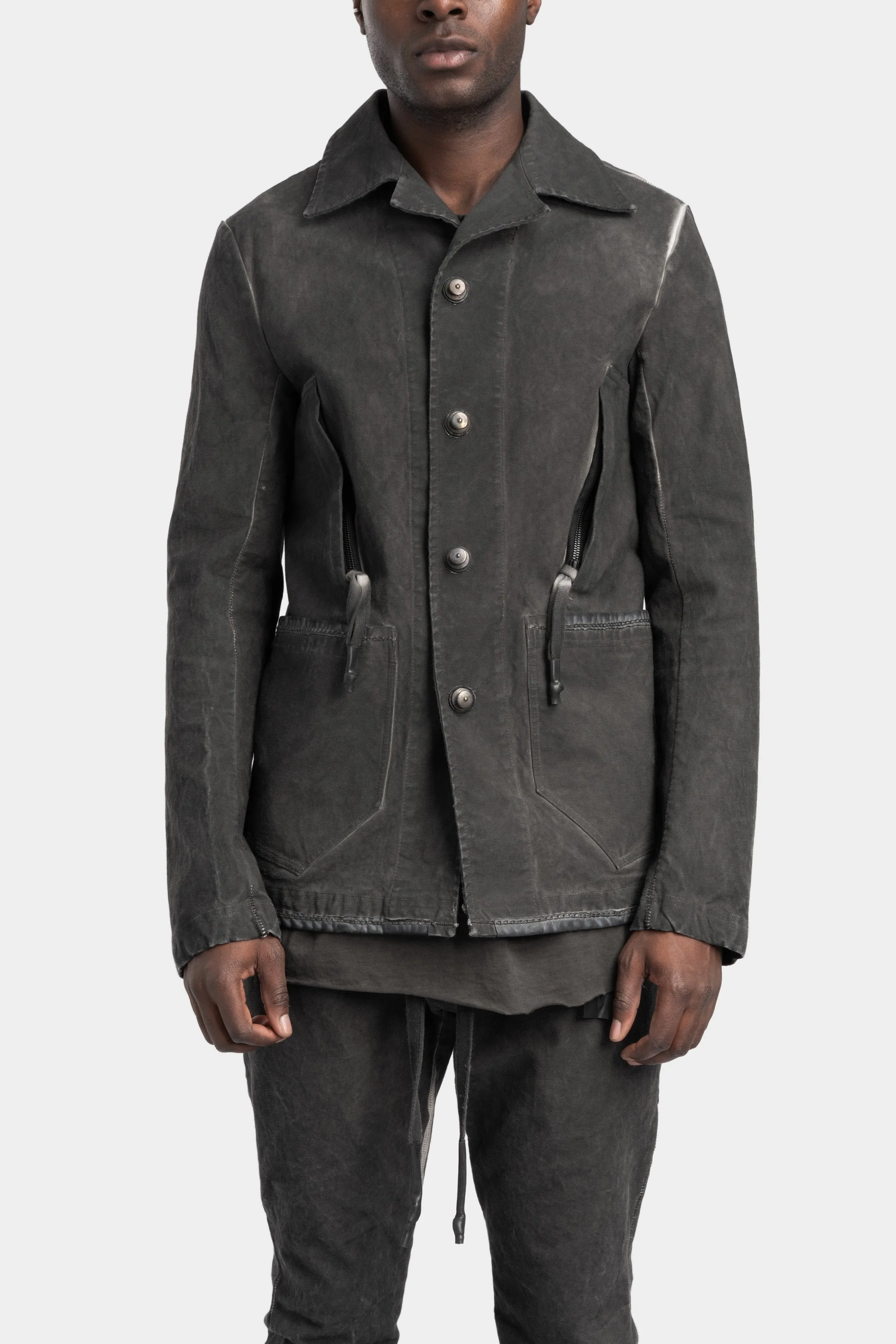 Patch pocket worker jacket, Plomb