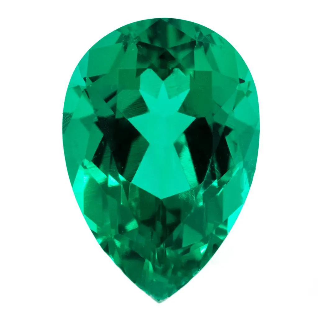 Pear FAB Lab-Grown Emerald Gems