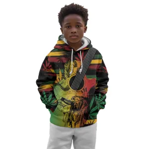 Personalised Afro Reggae Kid Hoodie Soul of Music Sketch Style LT7