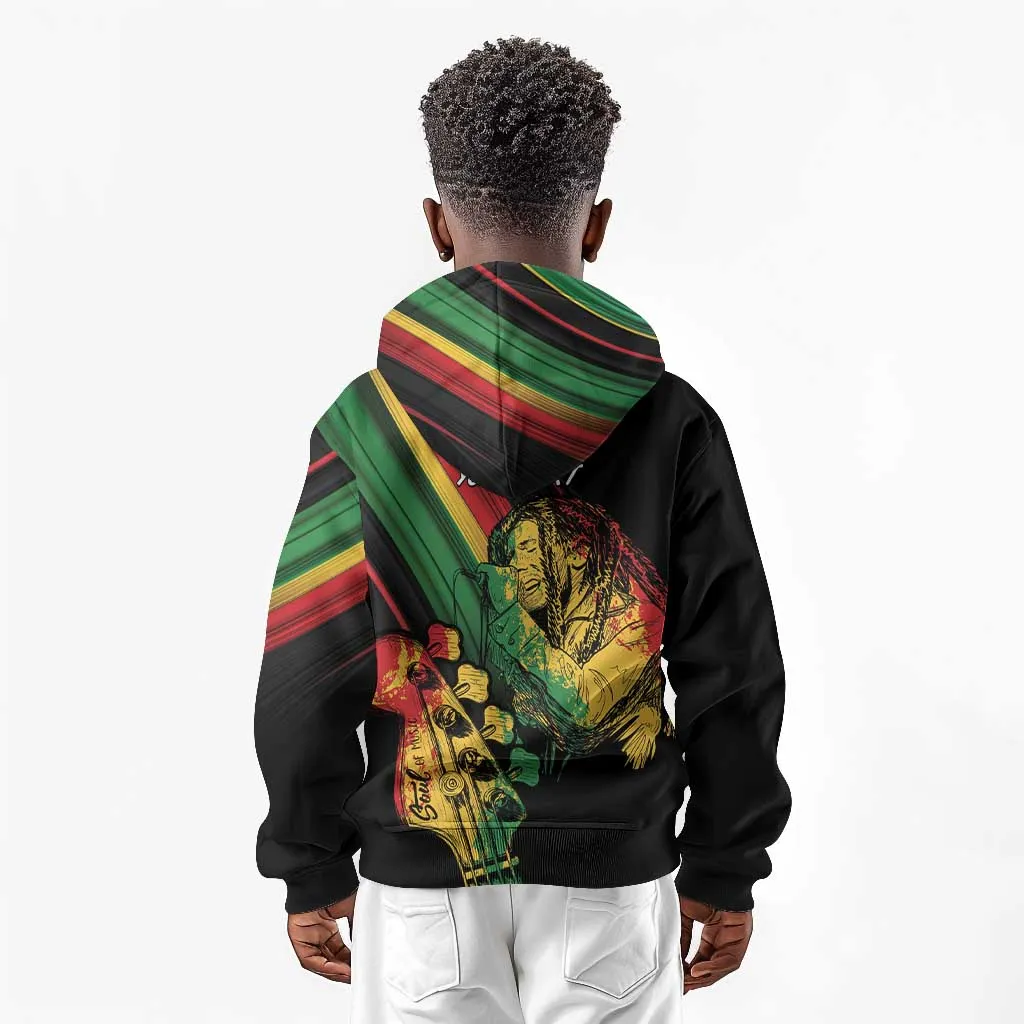 Personalised Afro Vibes Kid Hoodie Reggae King - Live The Way You Love LT7