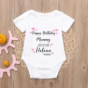 Personalised Happy Birthday Mummy Vest and T-shirt for Kids