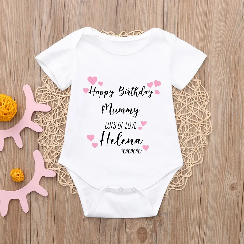 Personalised Happy Birthday Mummy Vest and T-shirt for Kids