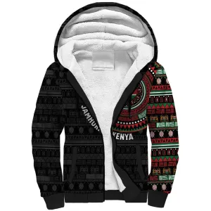 Personalised Kenya African Tribal Pattern Sherpa Hoodie Chest Arm Tattoo LT15
