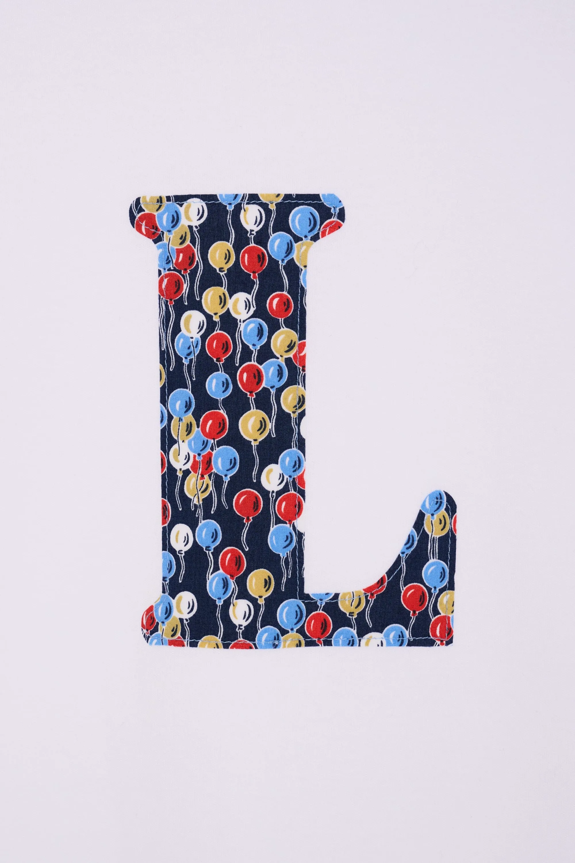 Personalised White T-Shirt in Ethan's Party Liberty Print