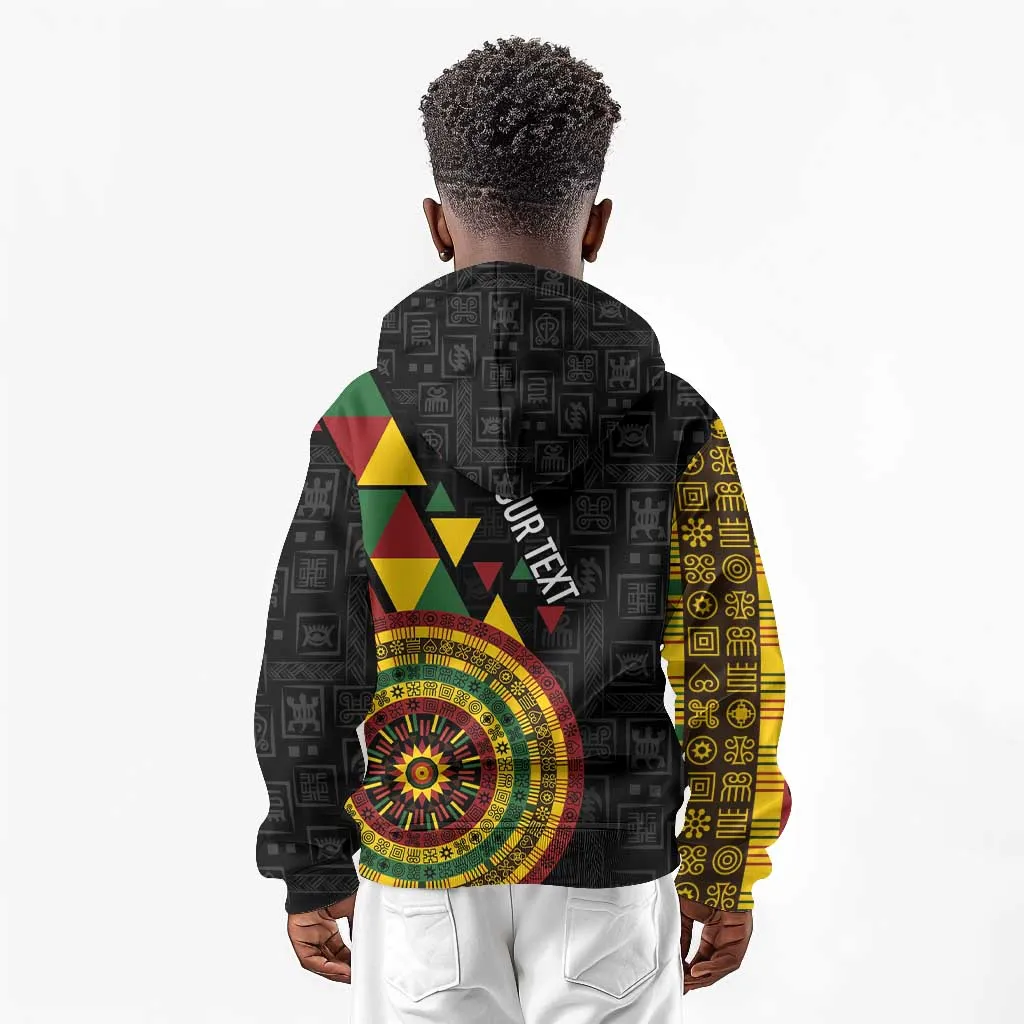 Personalized Adinkra Afro-Akan Culture Kid Hoodie Afrikan Colors LT7