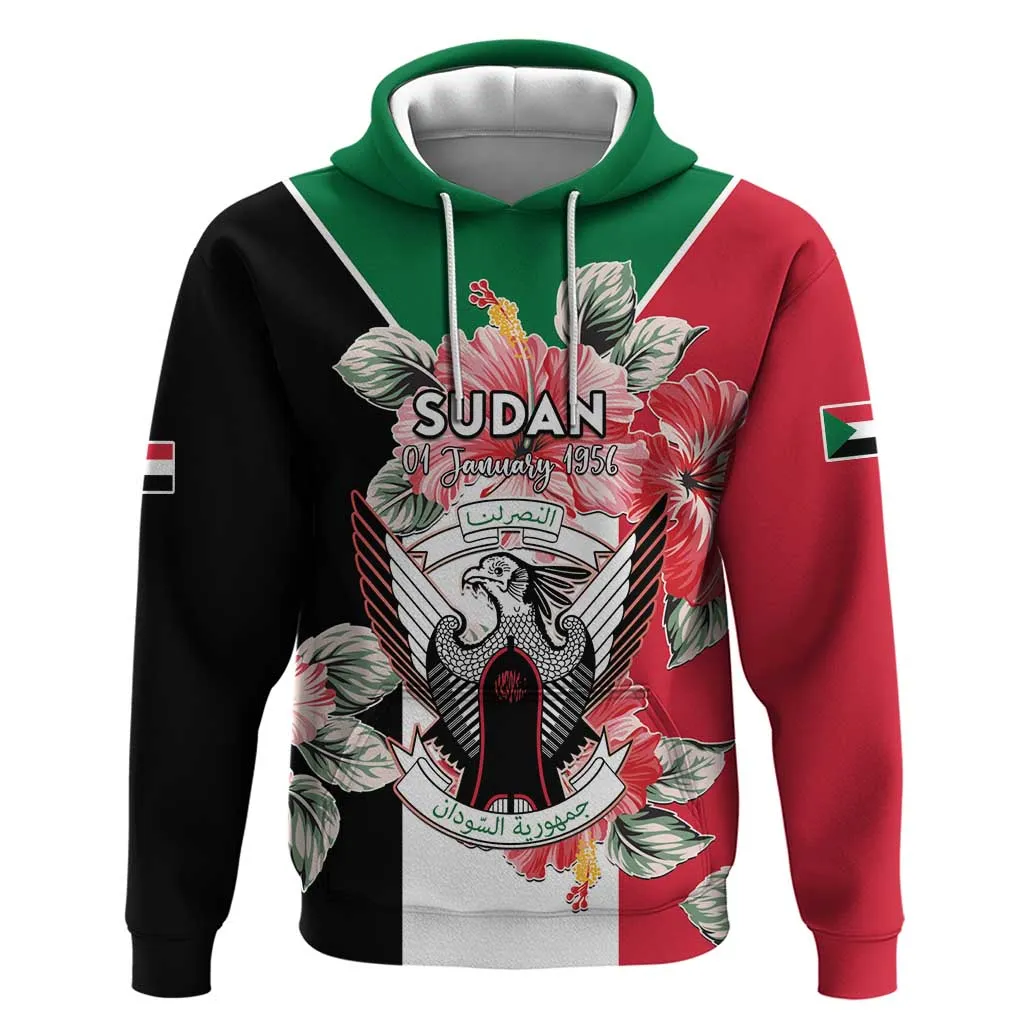 Personalized Afro Sudan Zip Hoodie Happy Independence Day LT15