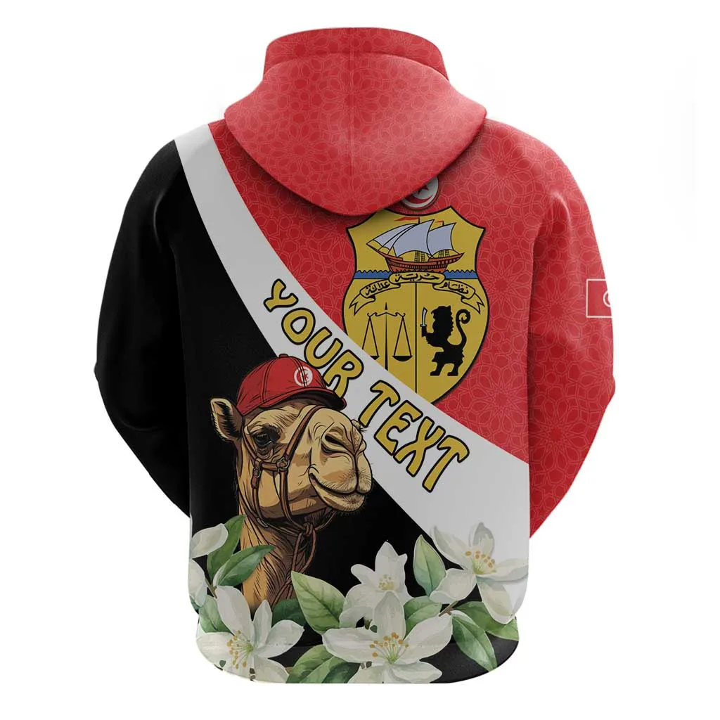 Personalized Afro Tunisia Zip Hoodie Camelus Dromedarius With Jasmine LT15