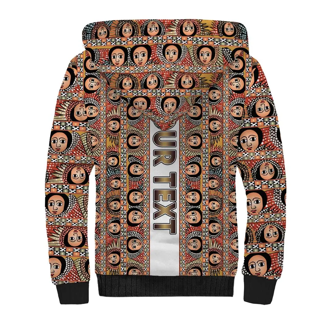 Personalized Ethiopia Sherpa Hoodie Ethiopian Tewahedo Angel Orthodox LT15
