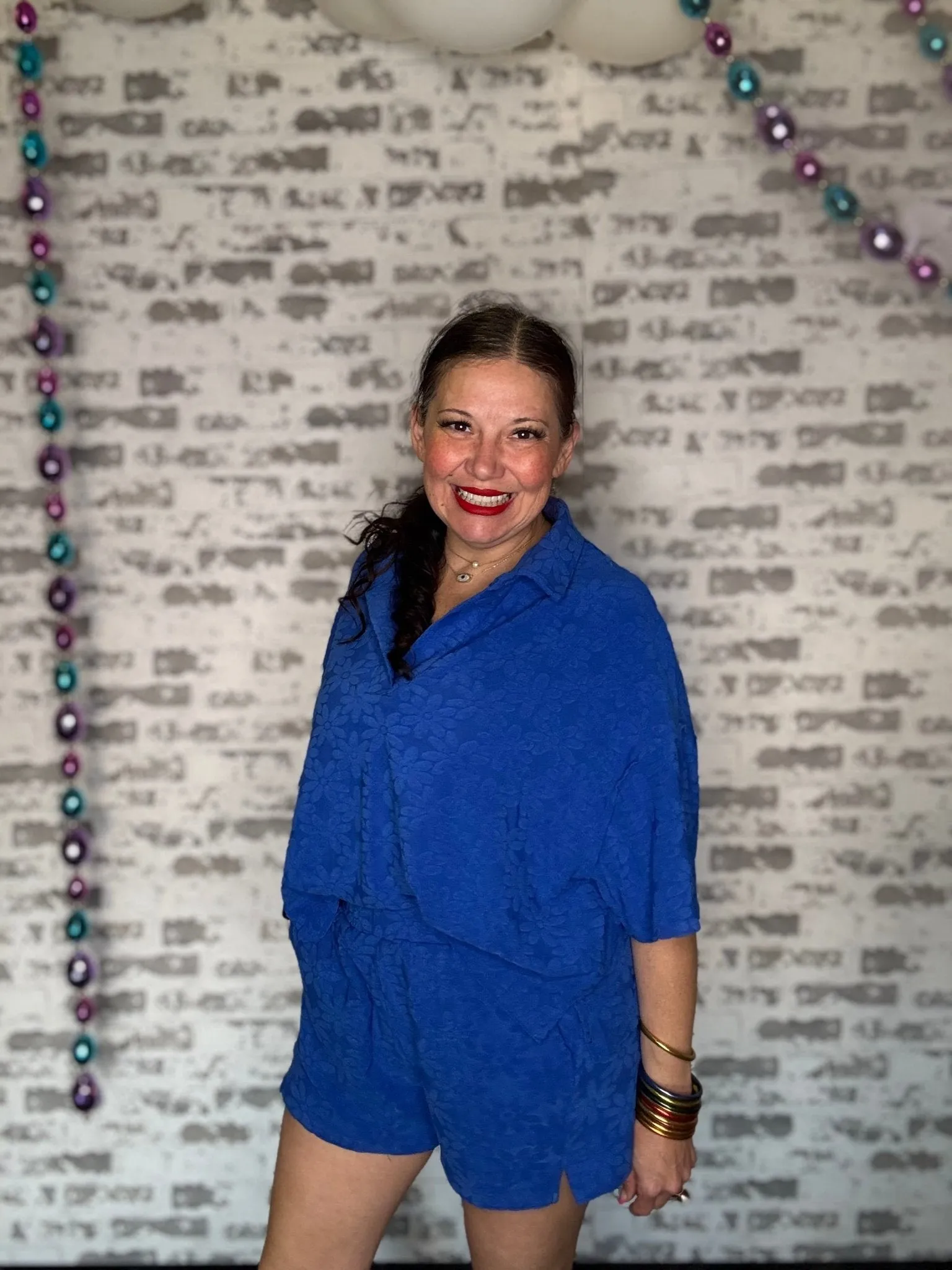 Petal Plush Top - Royal Blue