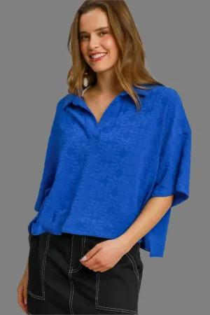 Petal Plush Top - Royal Blue