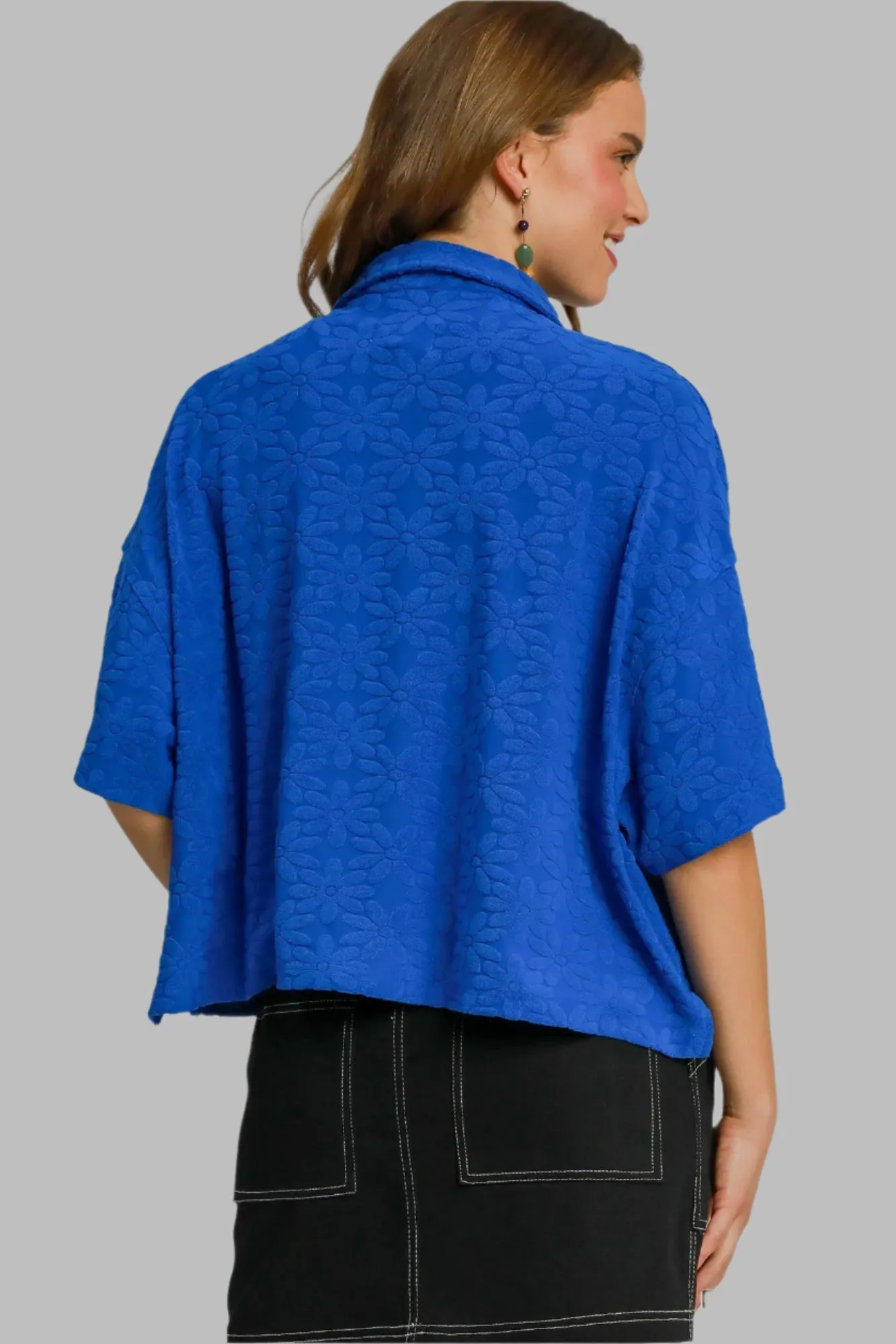 Petal Plush Top - Royal Blue