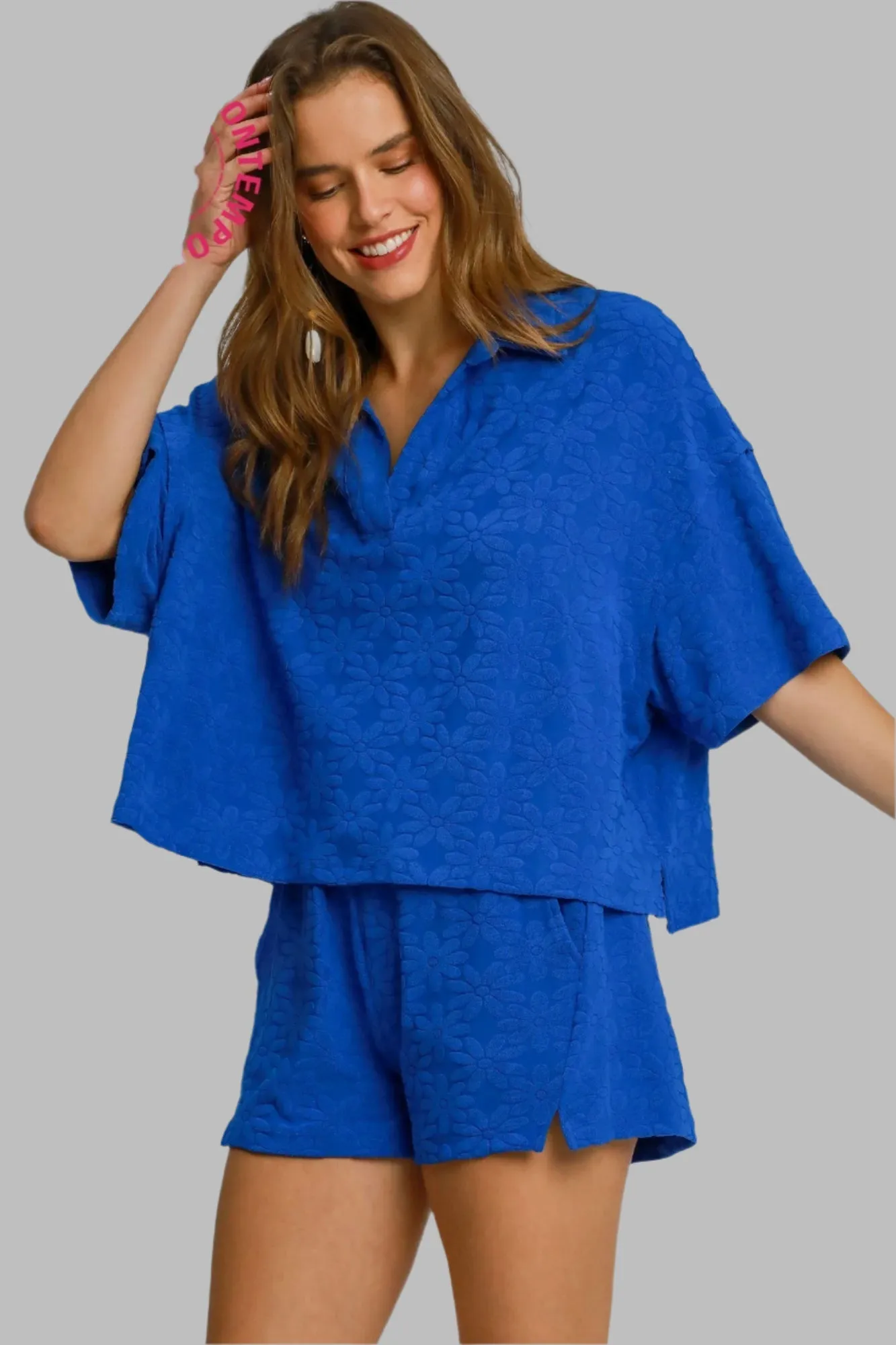 Petal Plush Top - Royal Blue