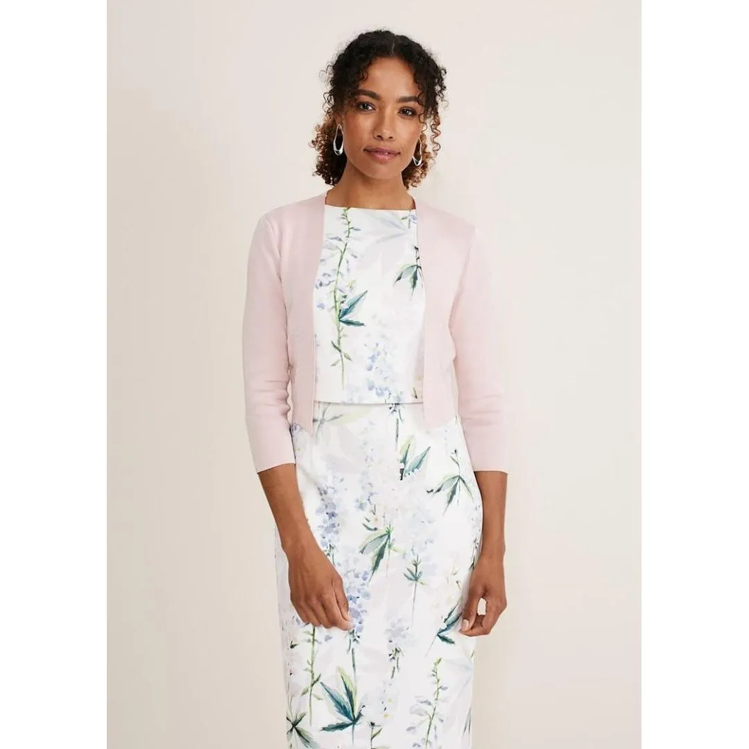 Phase Eight Salma Lightweight Knitted Jacket - Antique Rose
