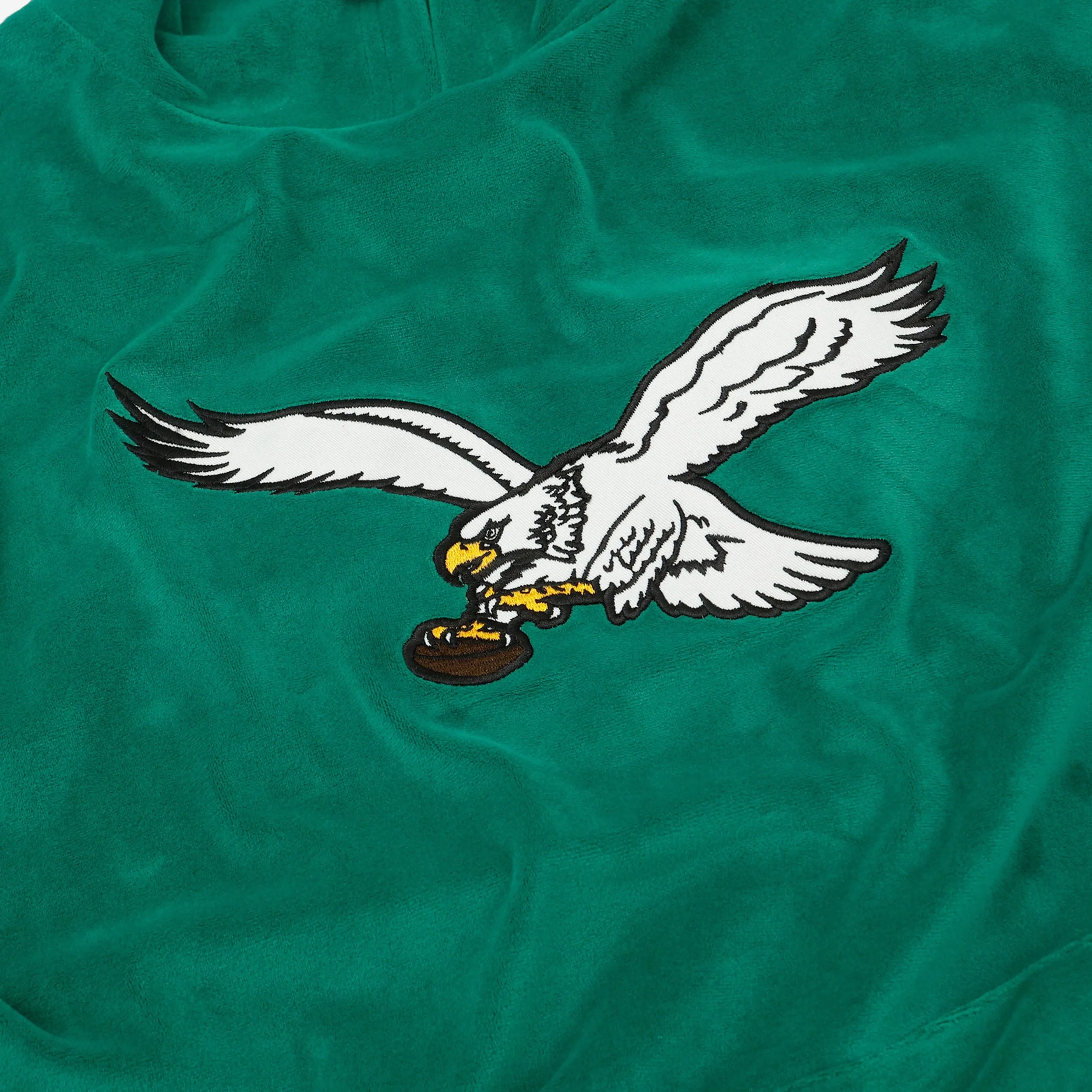 Philadelphia Eagles Kelly Green Velour Hooded Sweatshirt