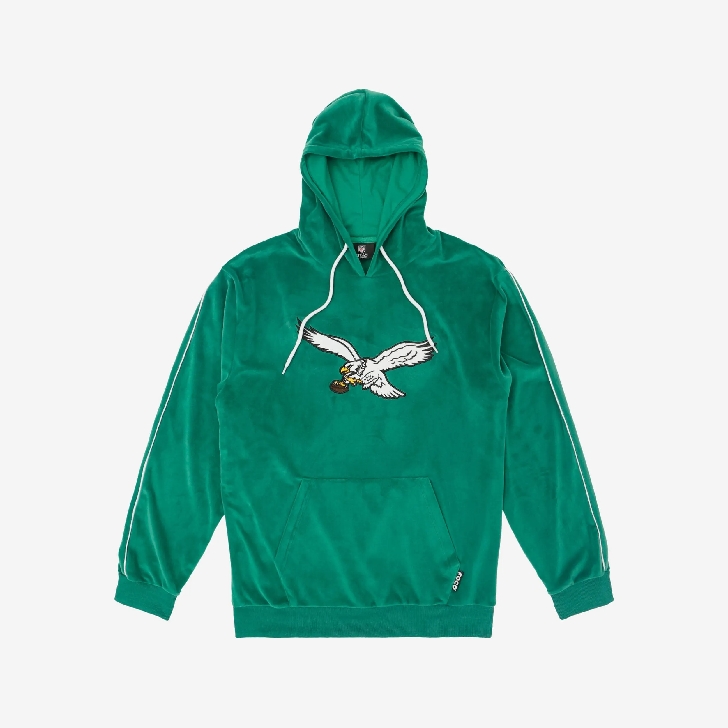 Philadelphia Eagles Kelly Green Velour Hooded Sweatshirt