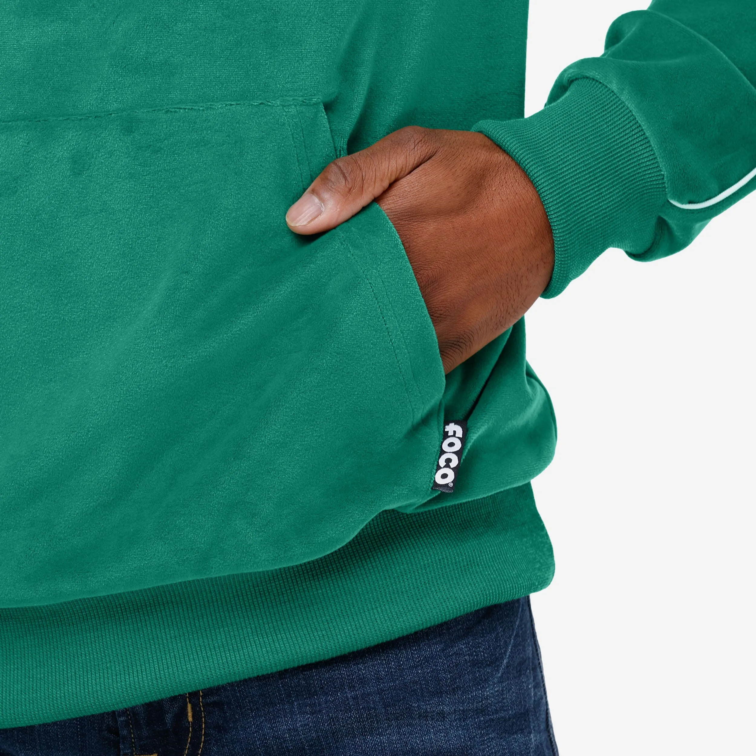 Philadelphia Eagles Kelly Green Velour Hooded Sweatshirt