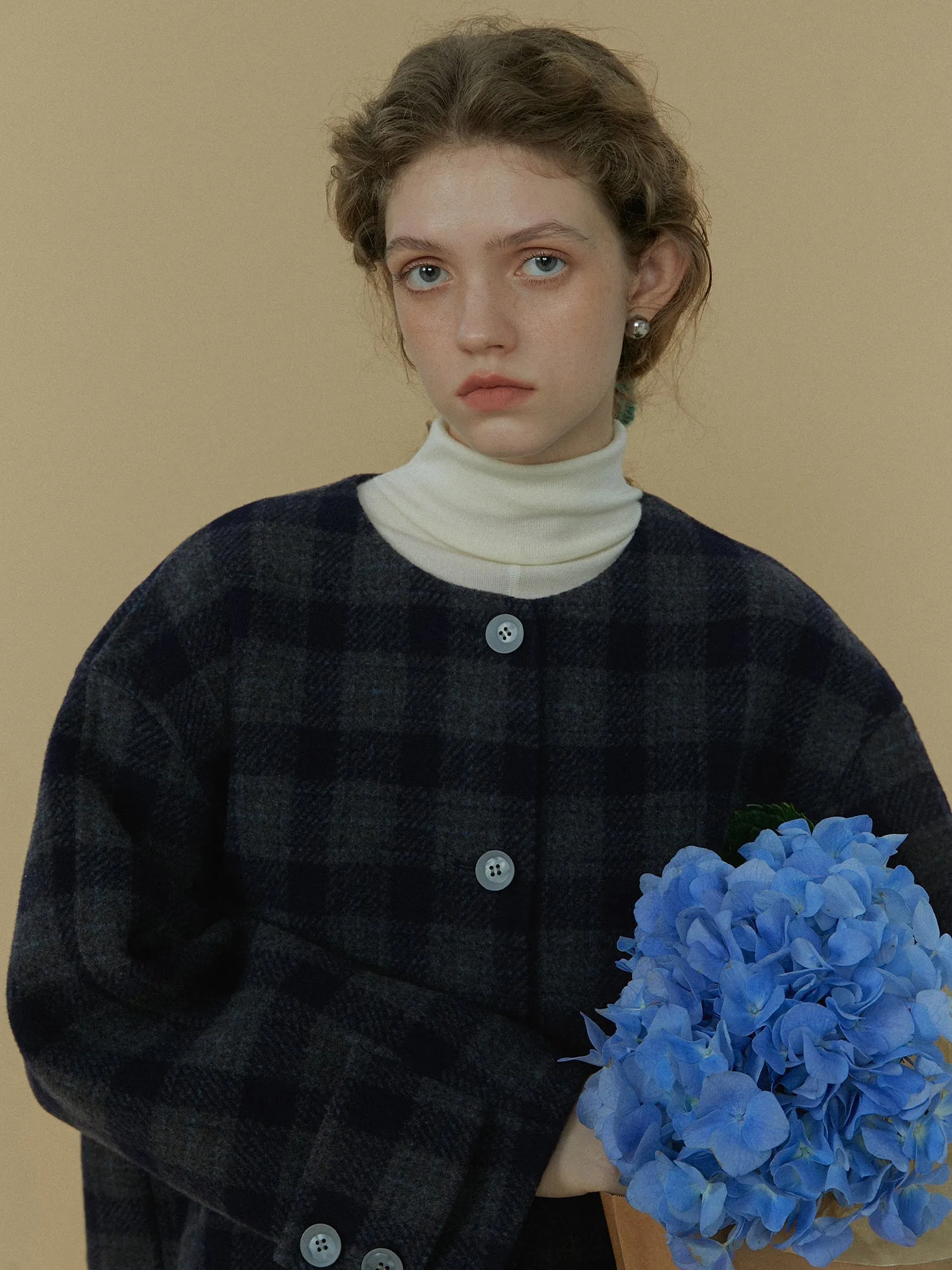 Plaid Wool Coat