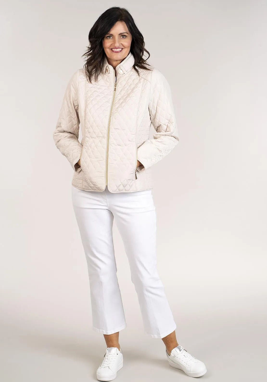 Plain Short Jacket - Cream