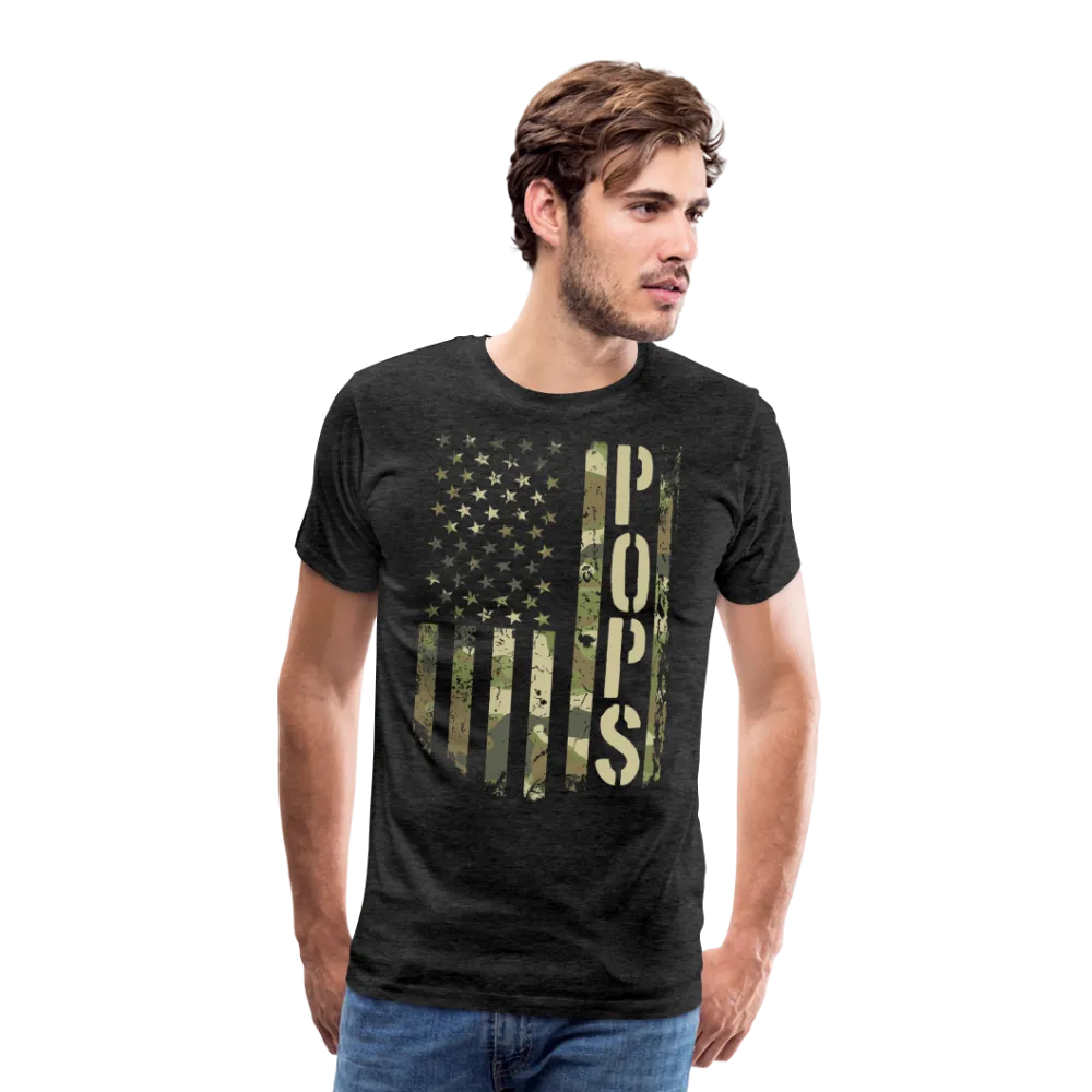 Pops Camo American Flag Men's Premium T-Shirt