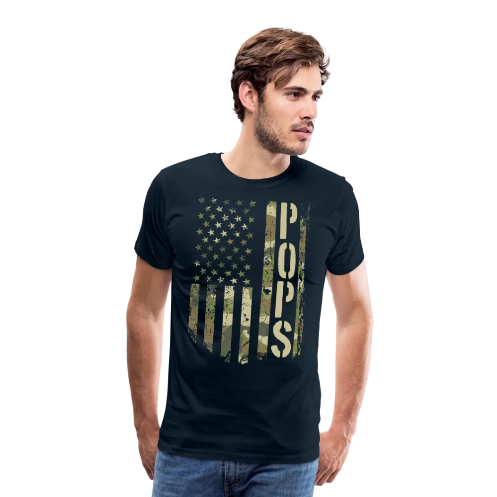 Pops Camo American Flag Men's Premium T-Shirt