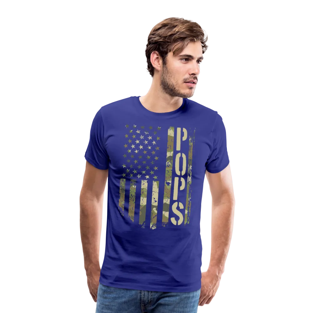 Pops Camo American Flag Men's Premium T-Shirt