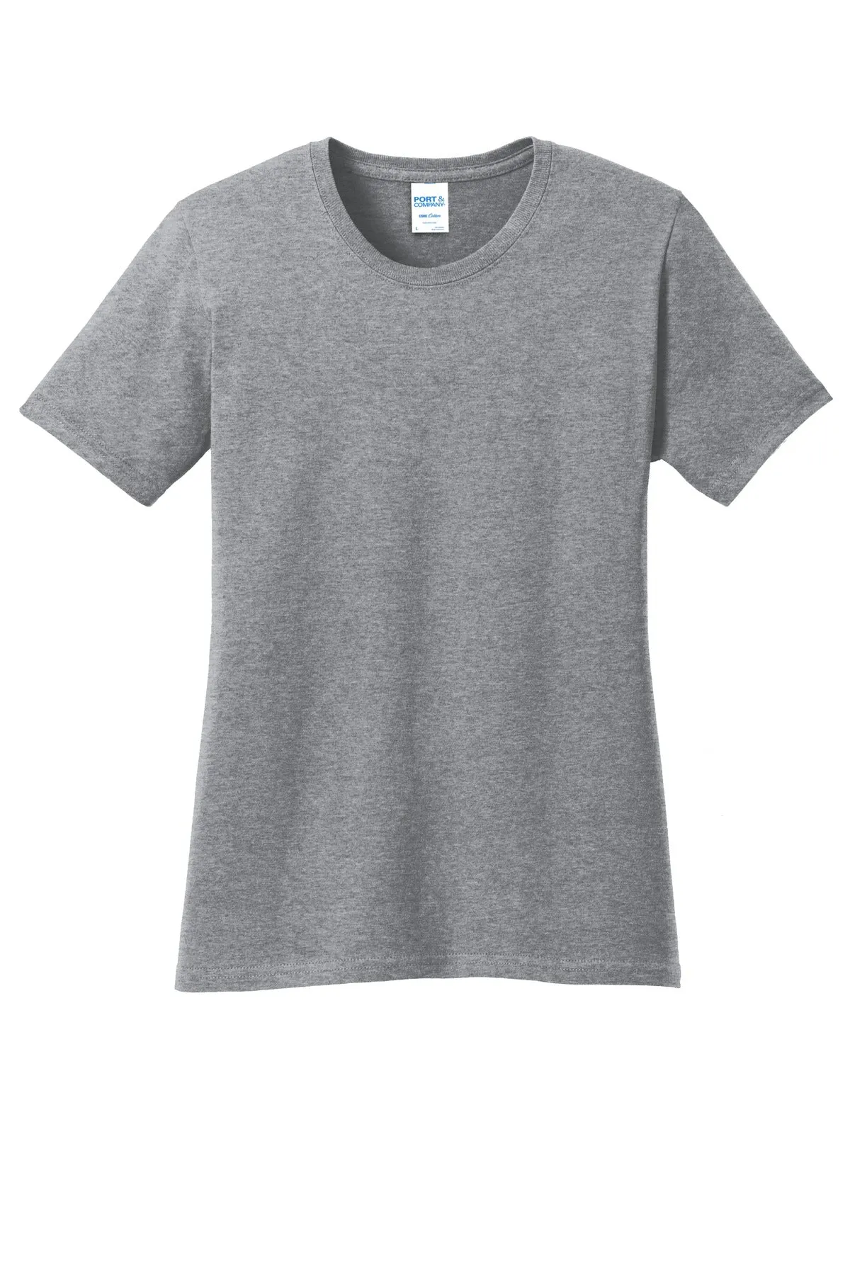 Port & Company Women's Core Cotton Tee. LPC54 Athletic Heather