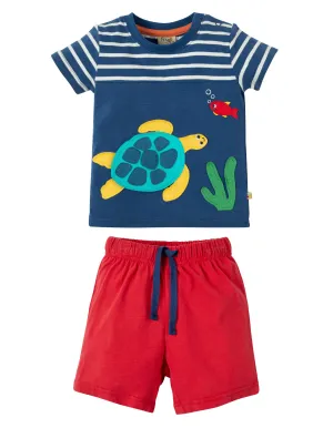 Porthleven Outfit - Marine Blue Breton/Turtle