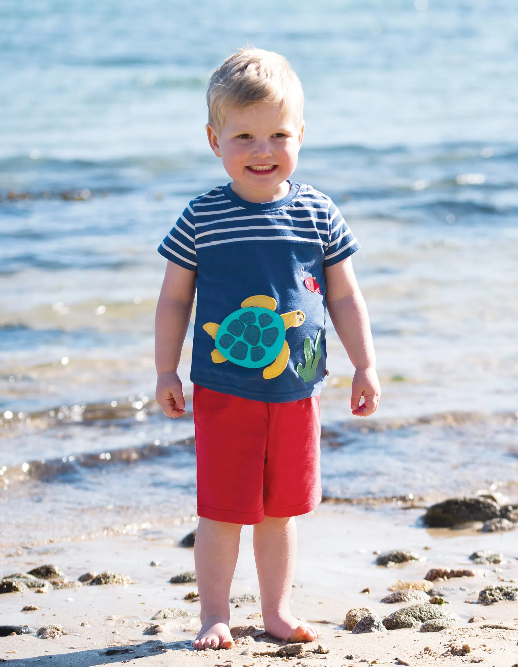 Porthleven Outfit - Marine Blue Breton/Turtle