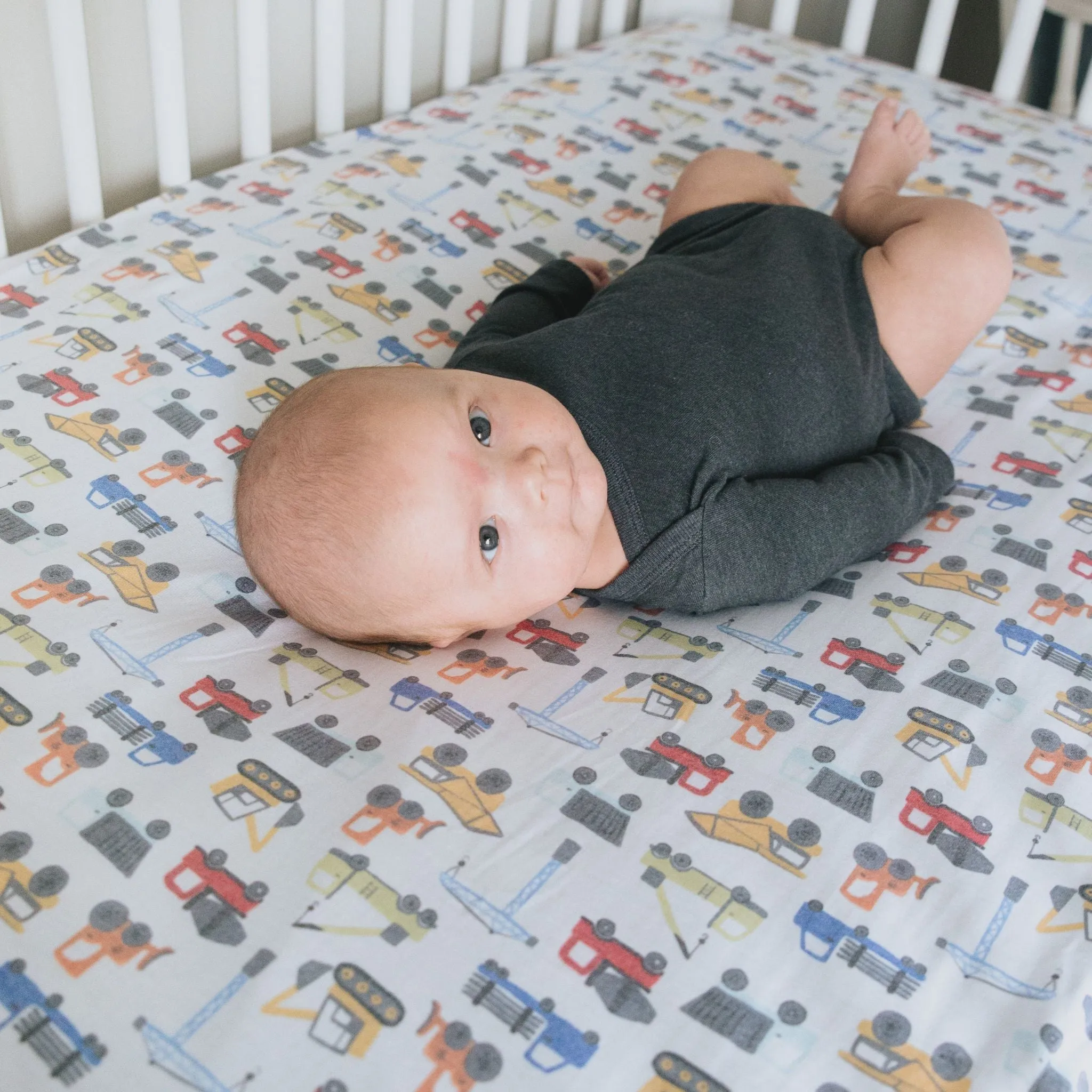 Premium Knit Fitted Crib Sheet - Diesel