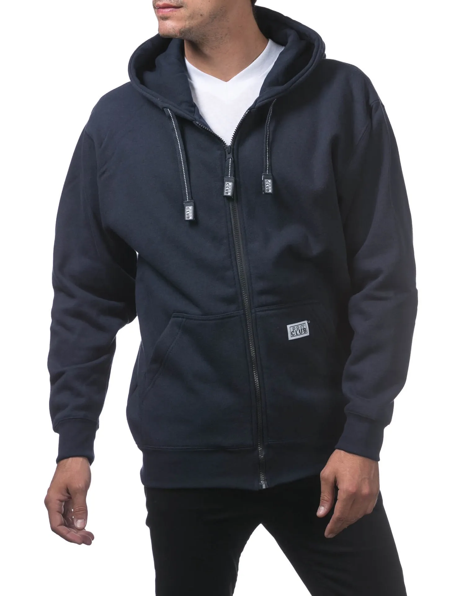 Pro Club Heavyweight Full Zip Fleece Hoodie - NAVY