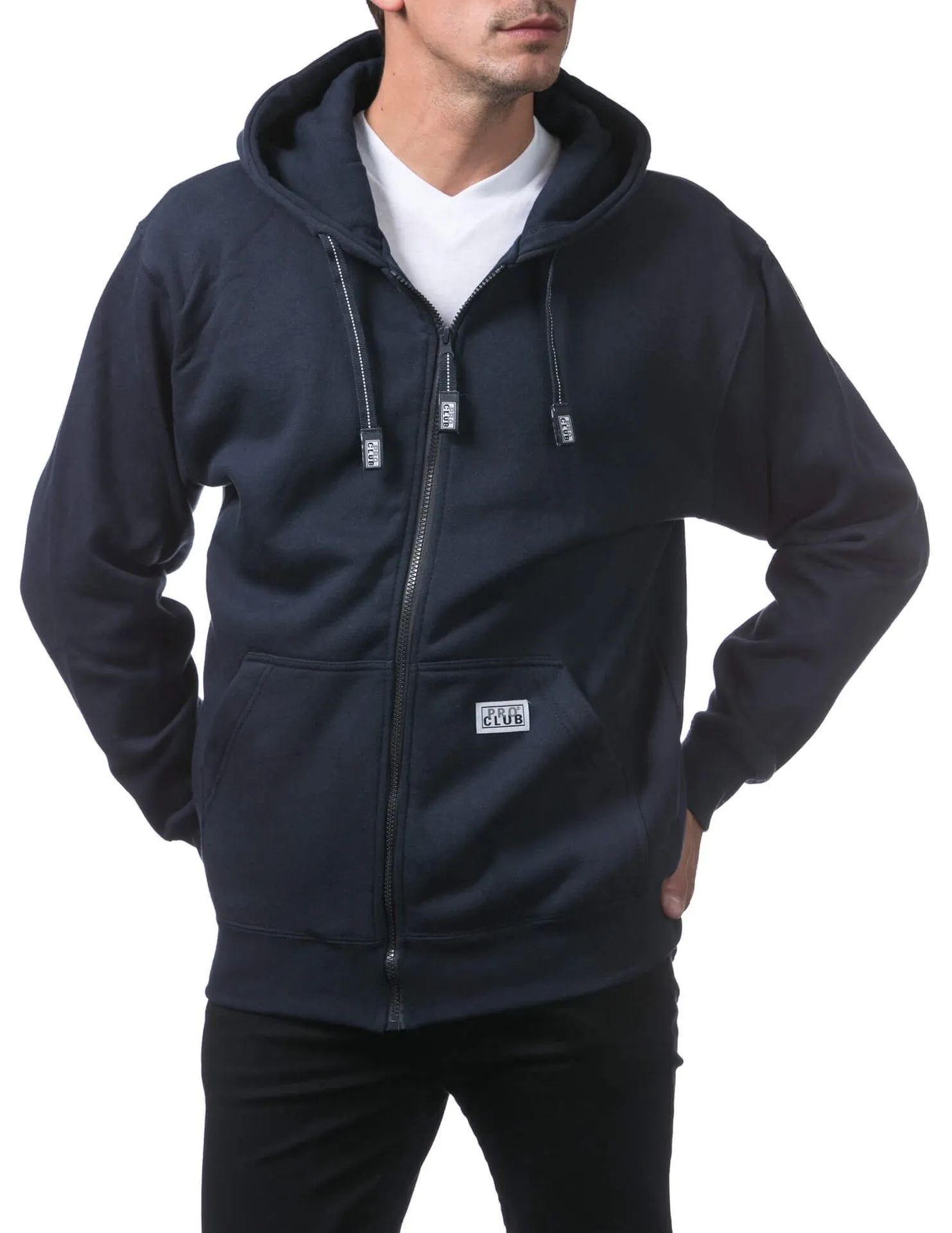 Pro Club Heavyweight Full Zip Fleece Hoodie - NAVY