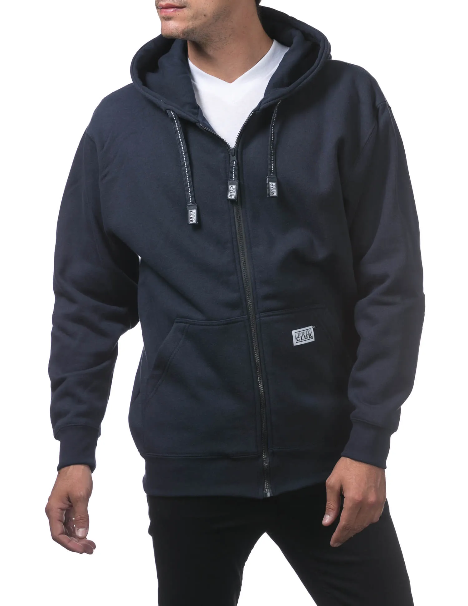 Pro Club Heavyweight Full Zip Fleece Hoodie - NAVY