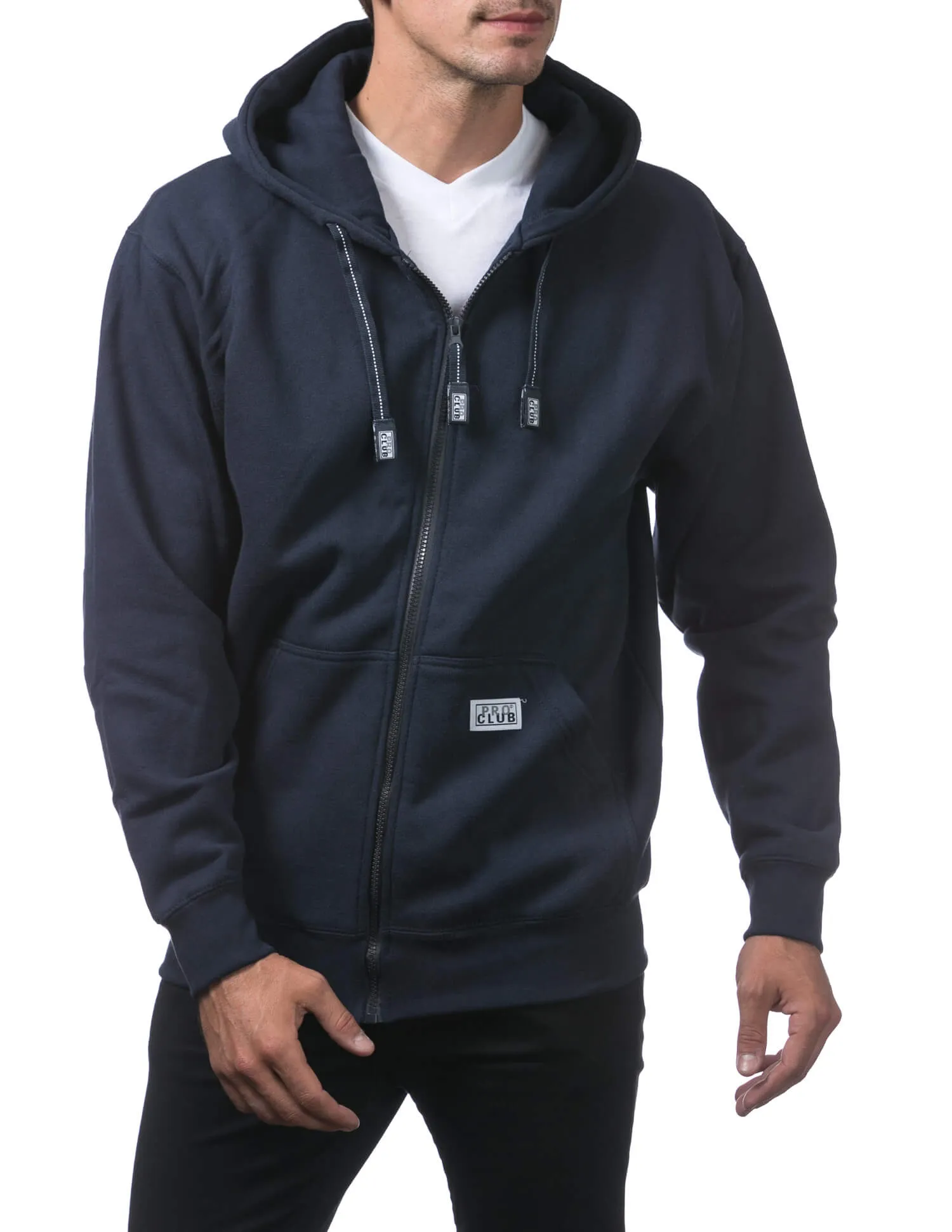 Pro Club Heavyweight Full Zip Fleece Hoodie - NAVY