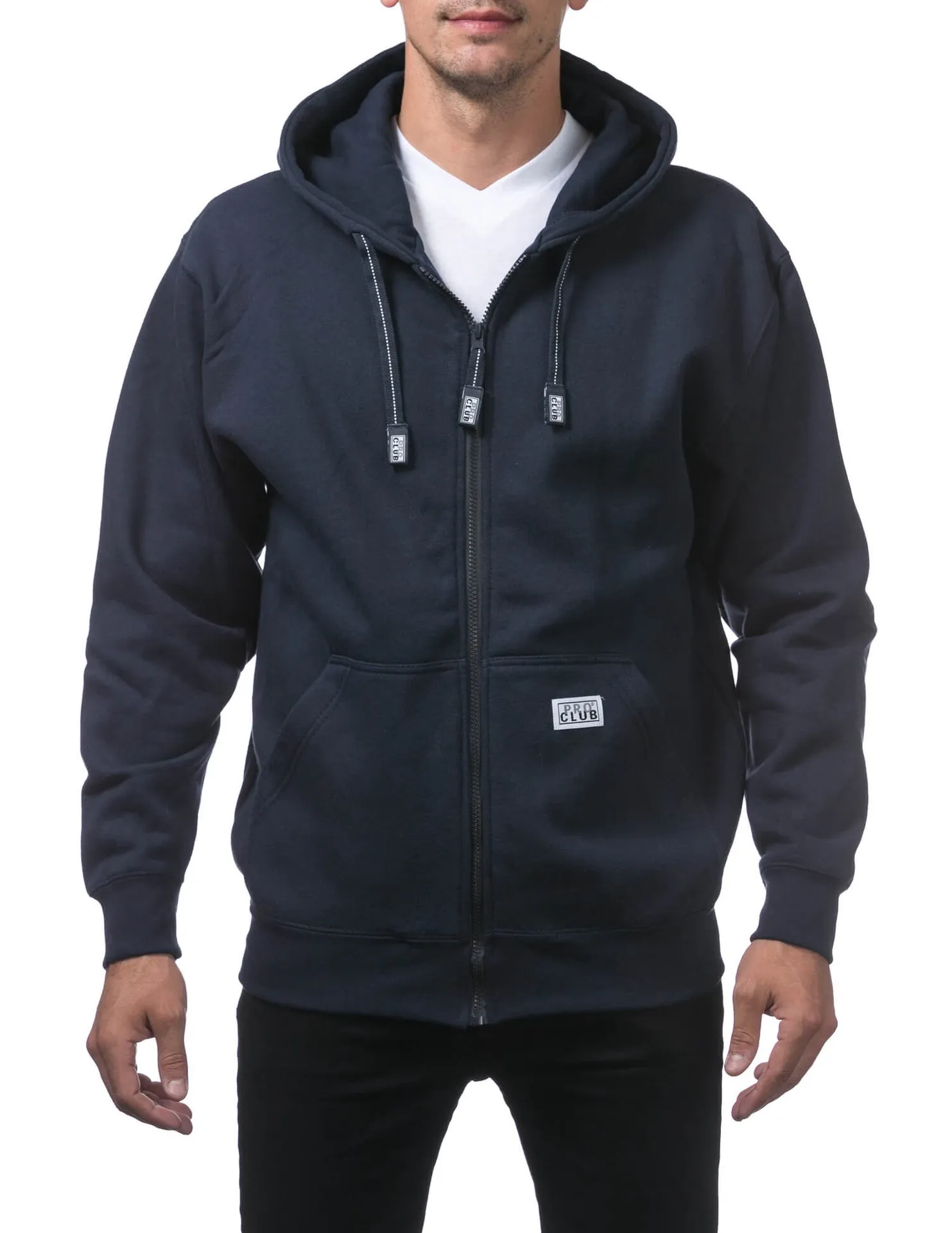 Pro Club Heavyweight Full Zip Fleece Hoodie - NAVY