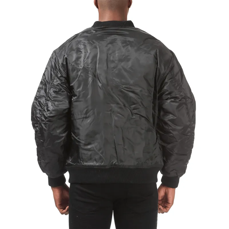 Pro Club Men's Flight Bomber Jacket - Black