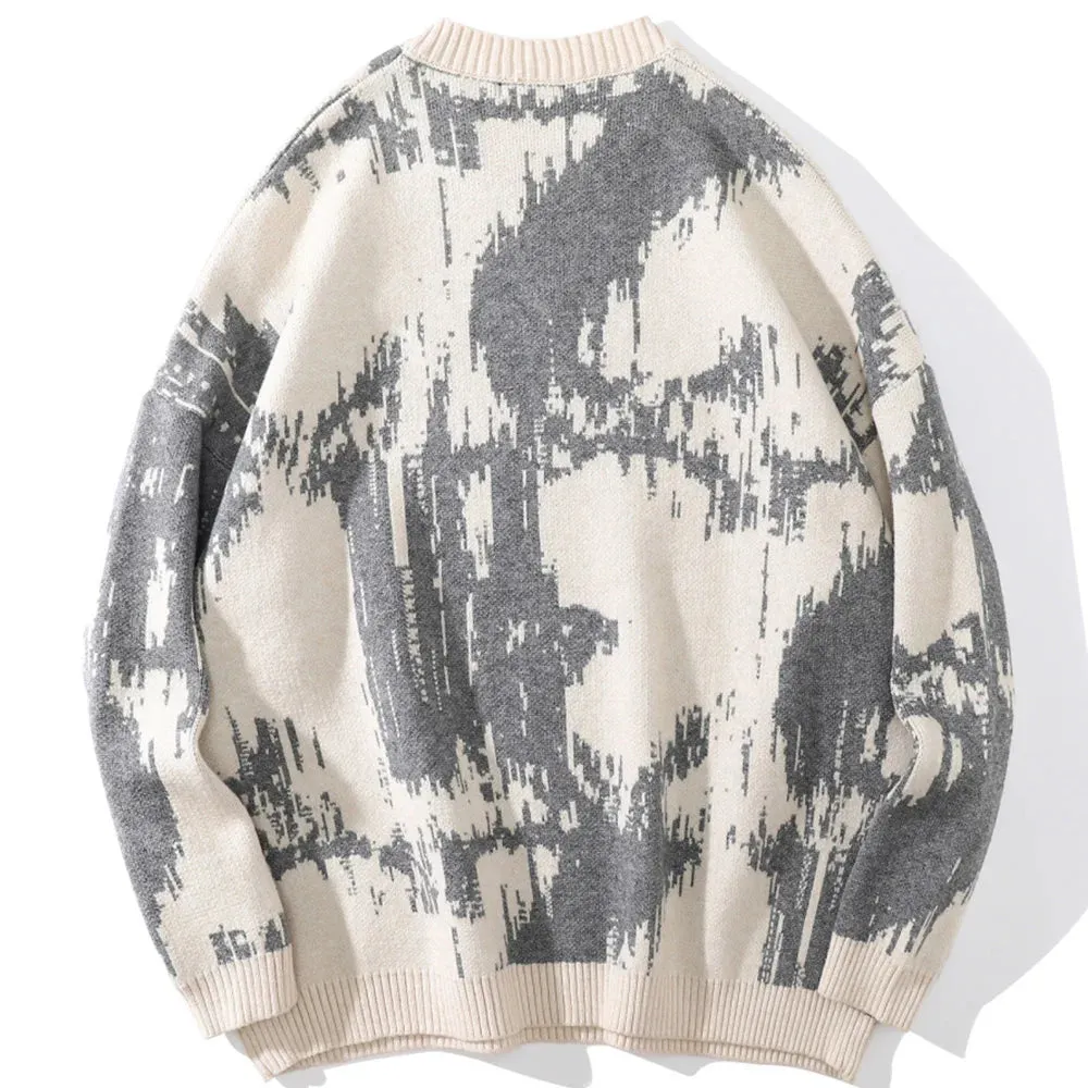 Punk Letter Knitted Diablo Sweater
