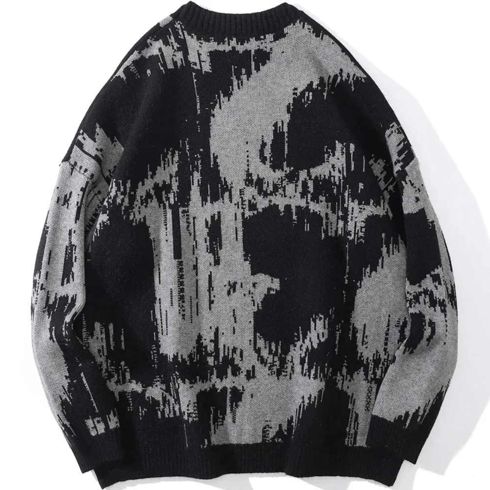 Punk Letter Knitted Diablo Sweater