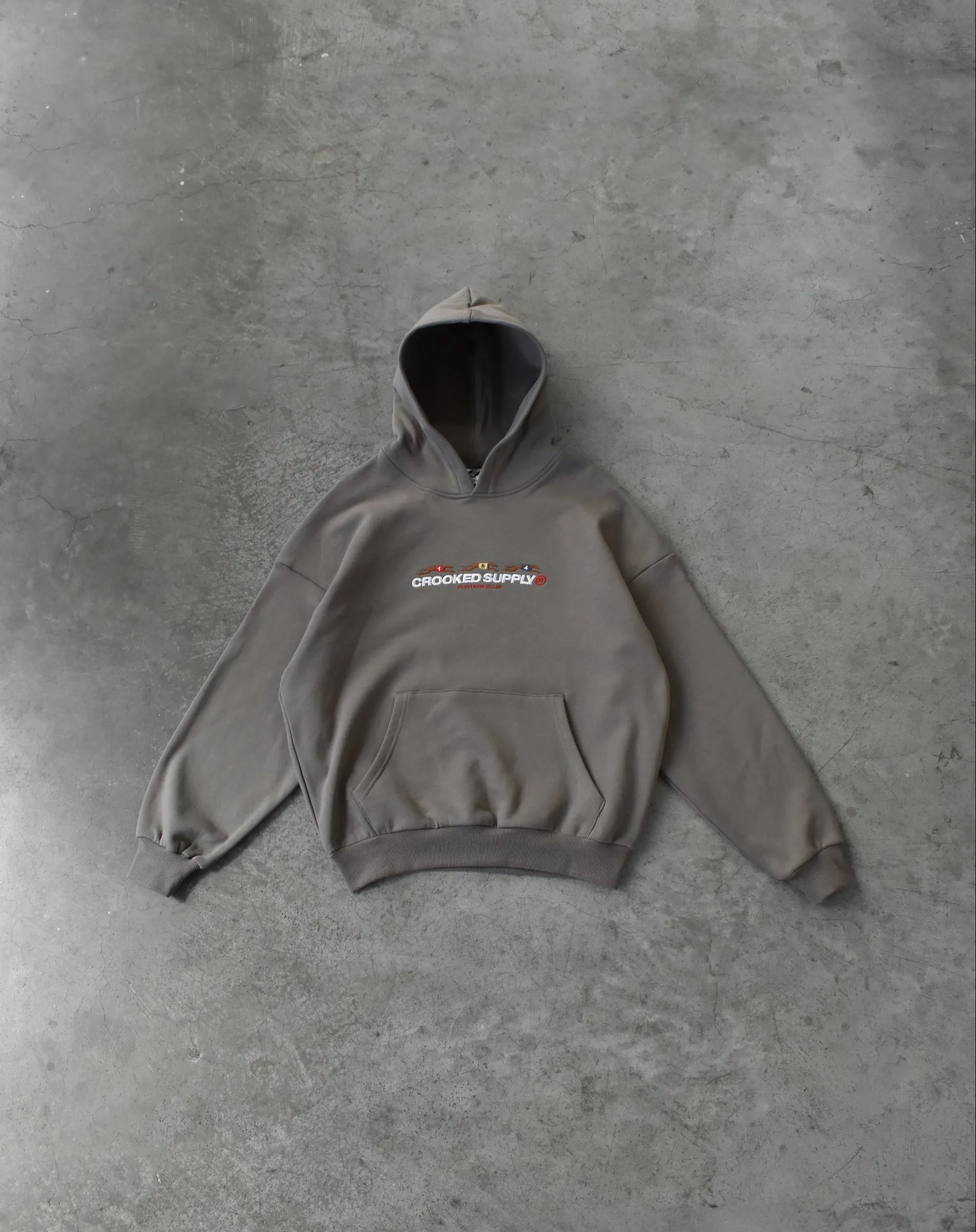 Punters Club Hoodie - Stone (Embroidered Logo)