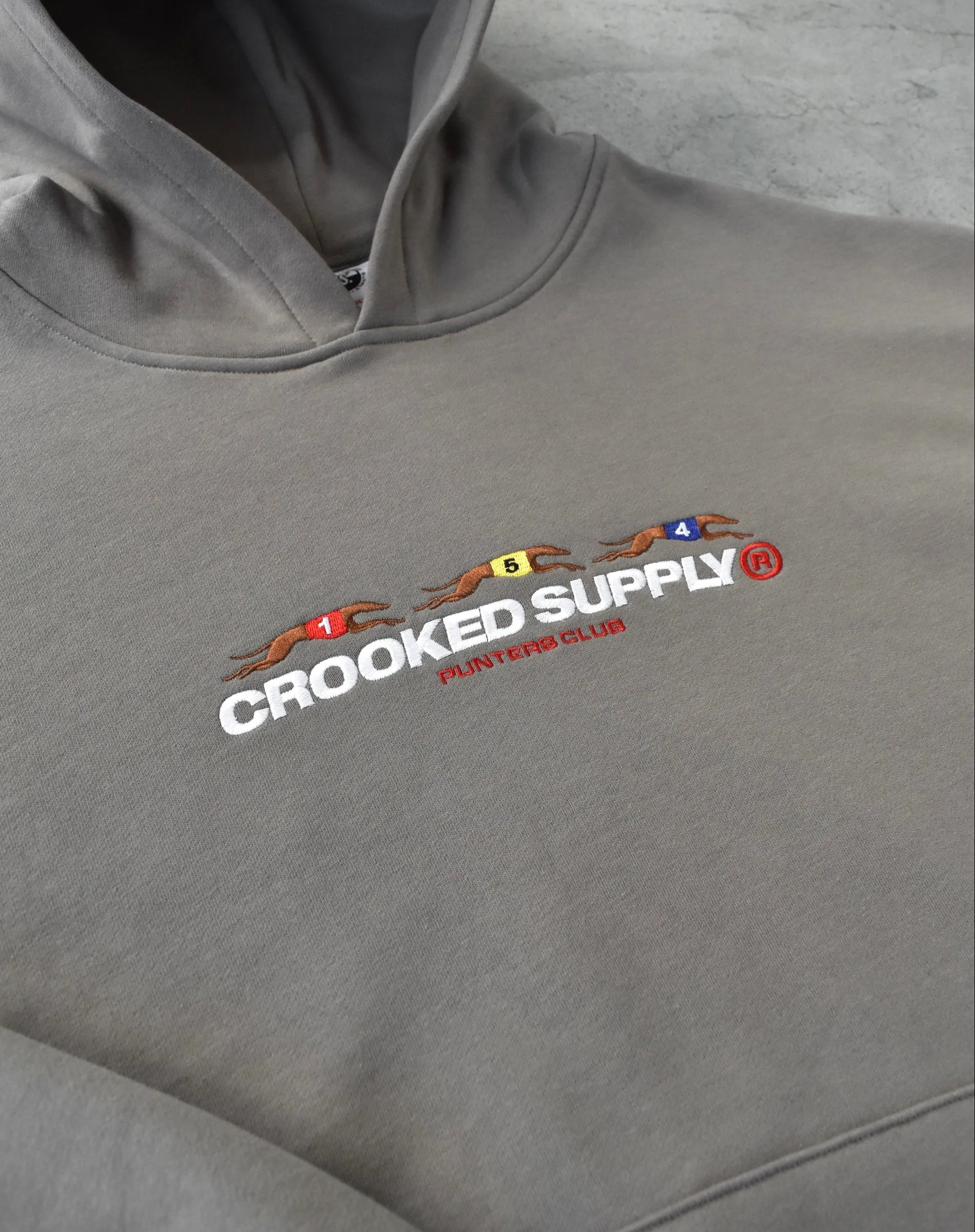 Punters Club Hoodie - Stone (Embroidered Logo)