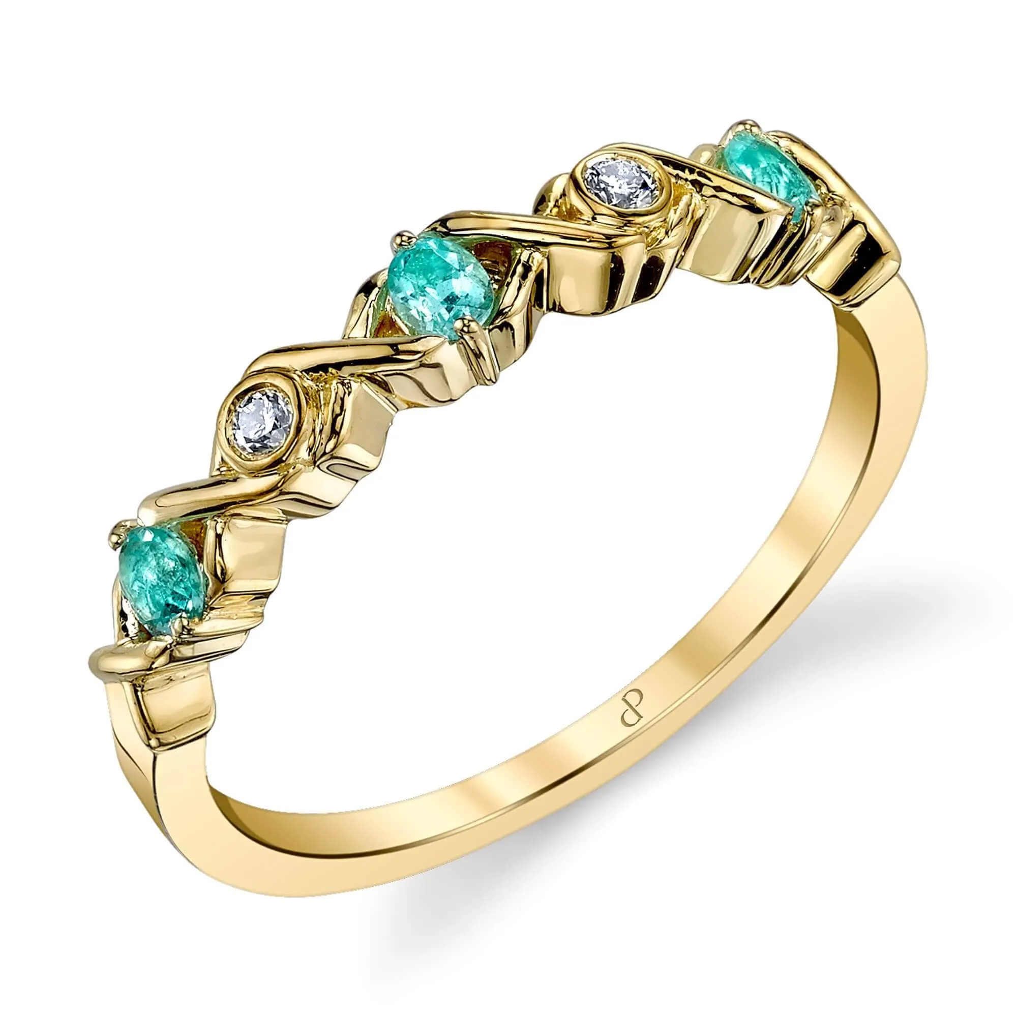 Pure Genius - 18K Yellow Gold Natural Paraiba Tourmaline Ring