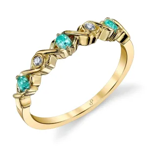 Pure Genius - 18K Yellow Gold Natural Paraiba Tourmaline Ring