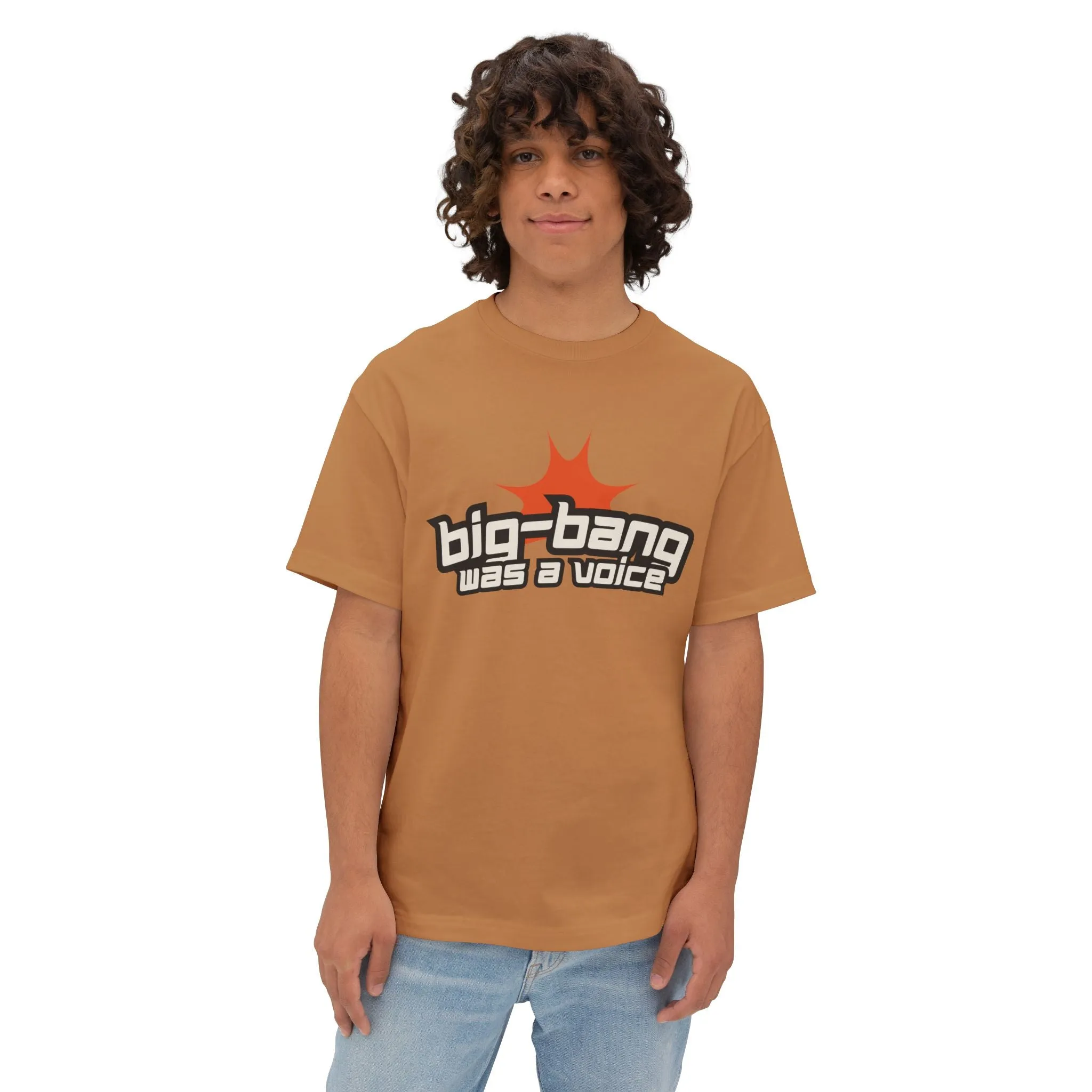 "Big-Bang Was A Voice Streetwear T-Shirt - Oversized Drop Shoulder Heavyweight Boxy Statement Faith Tee"