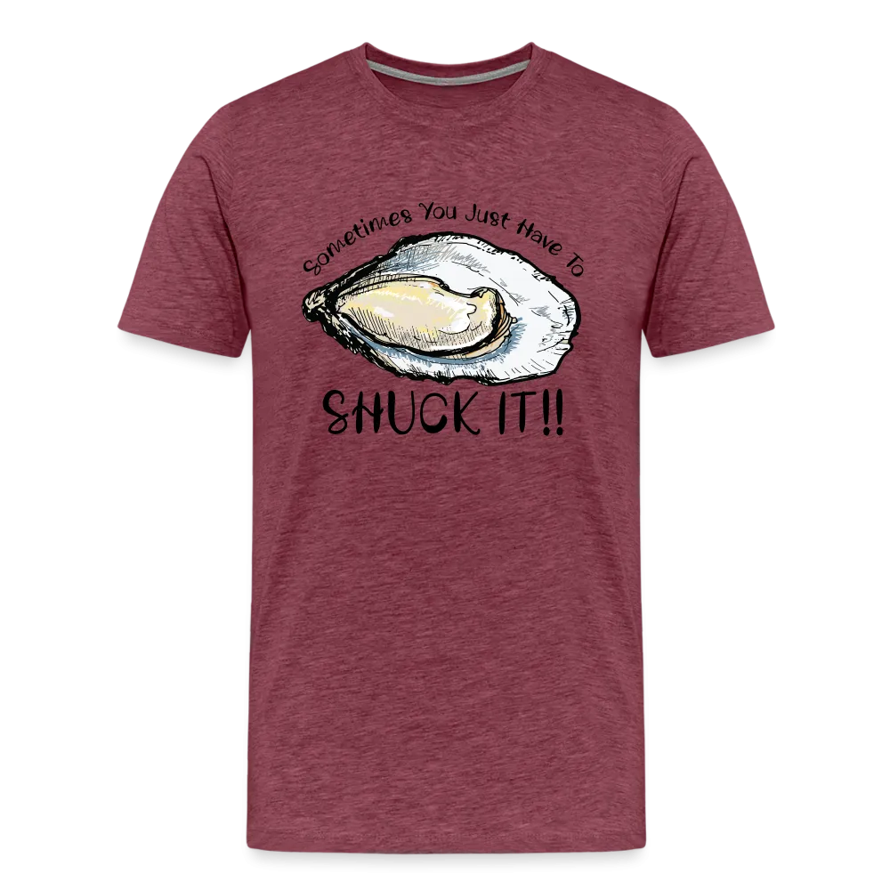 "Shuck It" Humorous Oyster T-Shirt - Unique Casual Seafood Enthusiast Apparel
