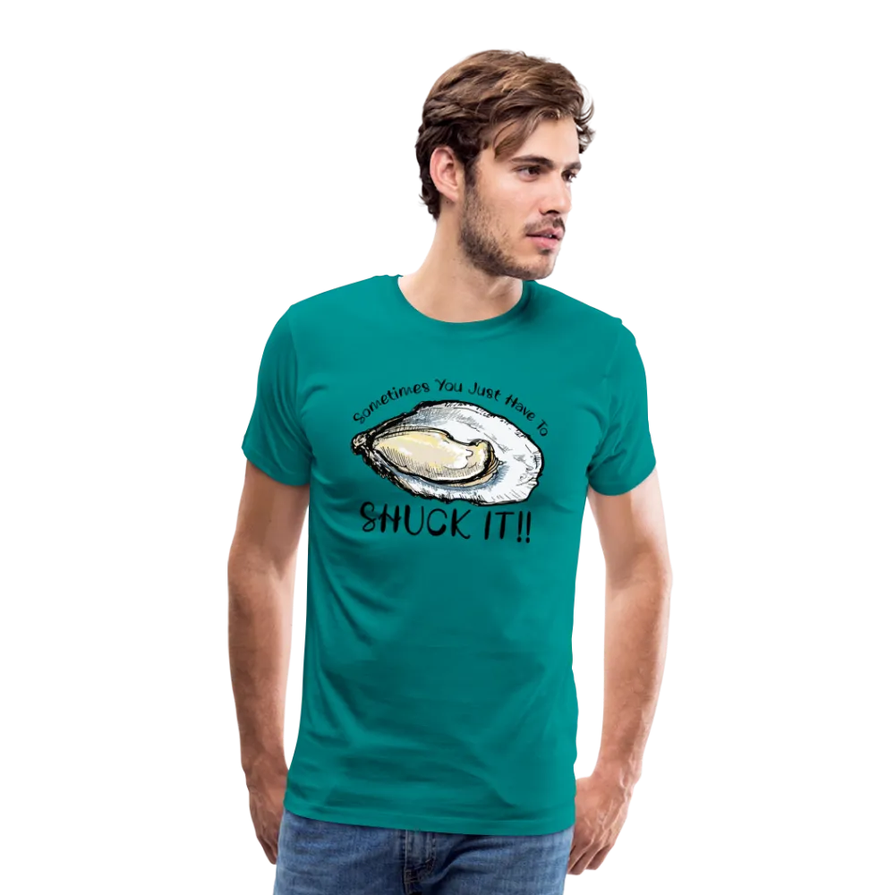 "Shuck It" Humorous Oyster T-Shirt - Unique Casual Seafood Enthusiast Apparel